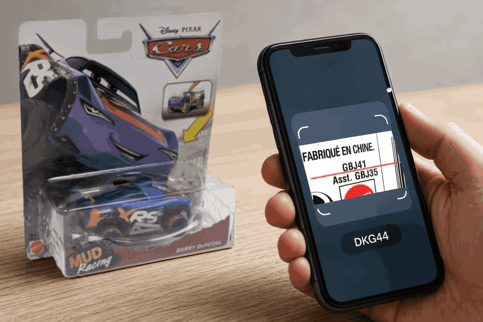 Scan any Pixar Cars die-cast in seconds