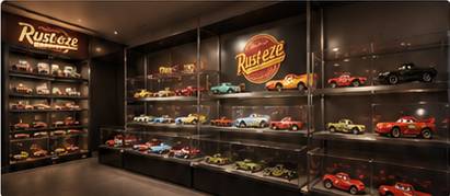 Die-cast car collection display