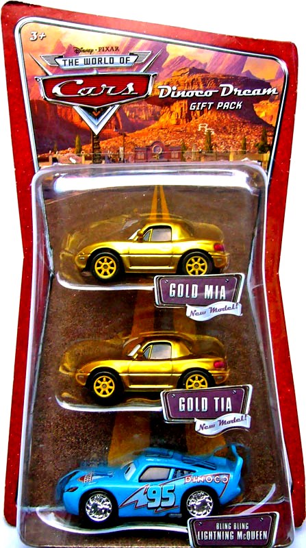 Gold Mia y Tia — Rare Pixar Cars Diecast