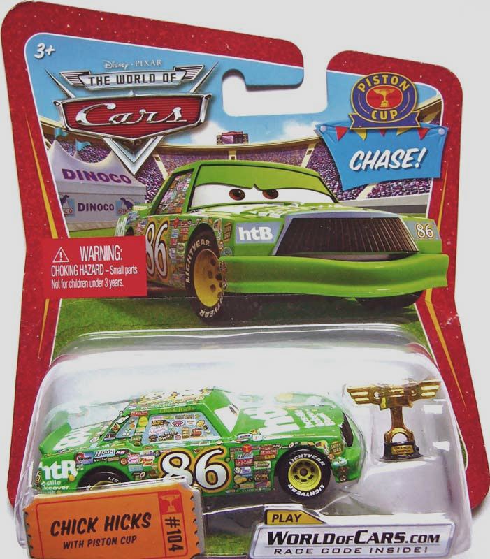 Chick Hicks with Piston Cup — Mattel P7101 die-cast