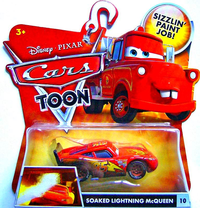 Soaked Lightning McQueen #10 — Mattel P7231 die-cast