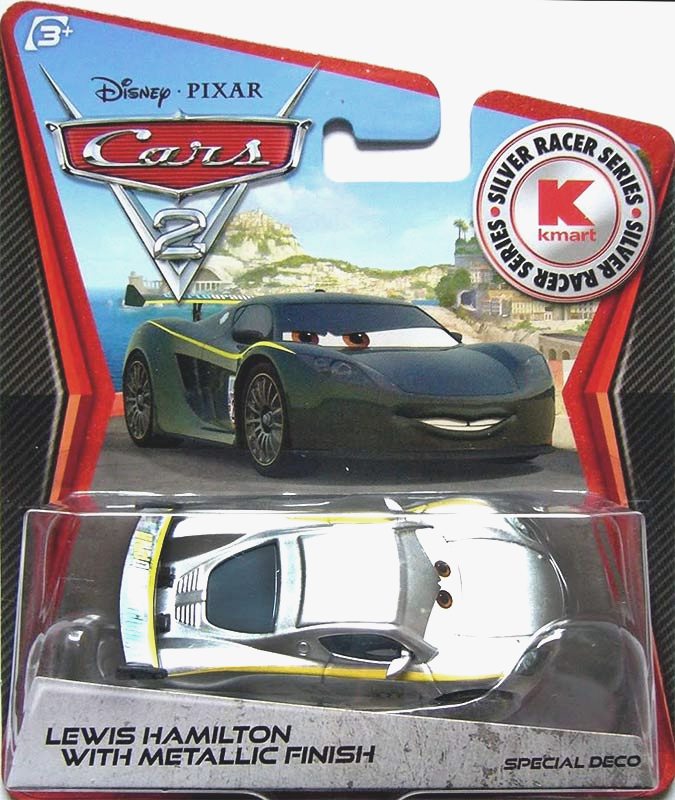 Lewis Hamilton with Metallic Finish - Kmart — Mattel W7068 die-cast