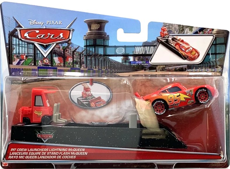 Lightning McQueen with Rusteze Sticker (Pit Row Launcher)