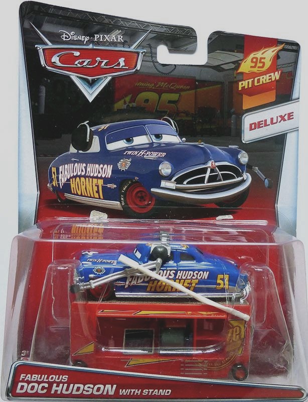 Fabulous Hudson Hornet with Stand — Rare Pixar Cars Diecast