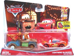 Mater with no Tires & Lightning McQueen with no Tires