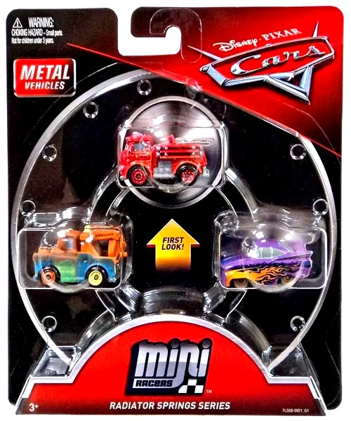 Mini Racers 3-Pack Red + Mater + Ramone — Mattel FLG68 die-cast