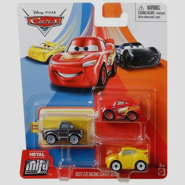 Mini Racers 3-Pack Metallic Sterling + Lightning McQueen + Cruz Ramirez