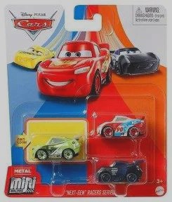Mini Racers 3-Pack Jackson Storm + Paul Conrev + Chase Racelott — Mattel GKG67 die-cast