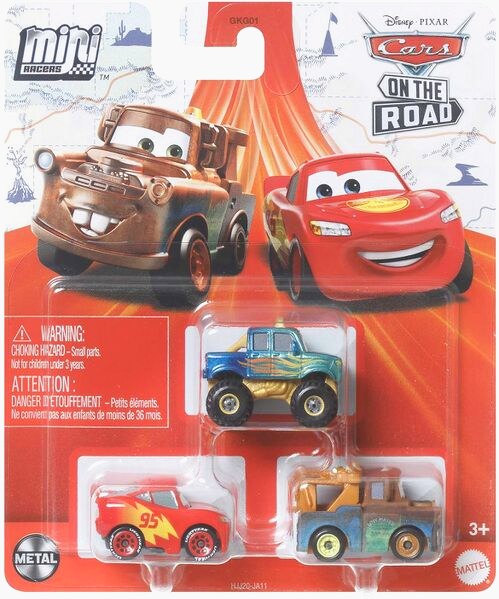 Mini Racer 3 Pk Metallic Ivy - Road Trip LMQ - Mater — 2022 — Mattel HJJ20