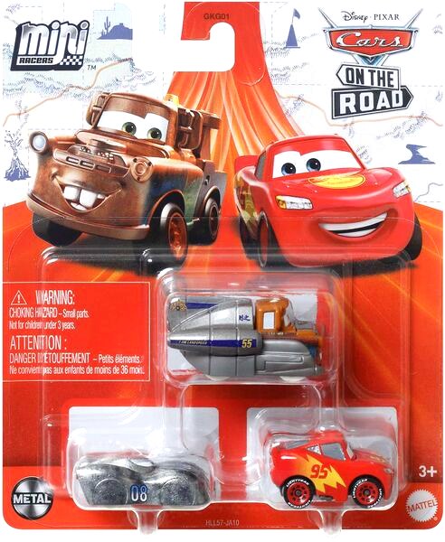 Mini Racer 3 Pk Super Speed Mater - Road Trip LMQ - Datz Jammin — 2023 — Mattel HLL57