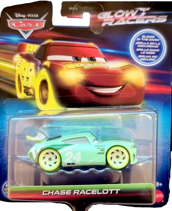 Chase Racelott (Glow Racer) — Rare Pixar Cars Diecast
