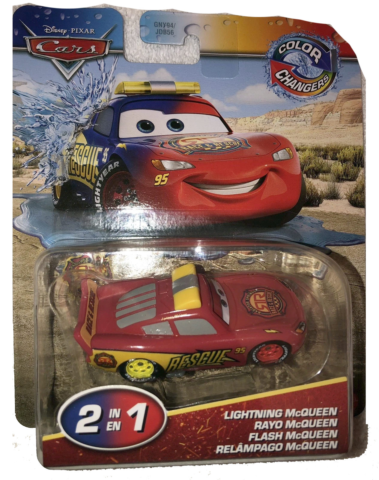 Lightning McQueen (Color Changers) — Mattel JBM69 die-cast