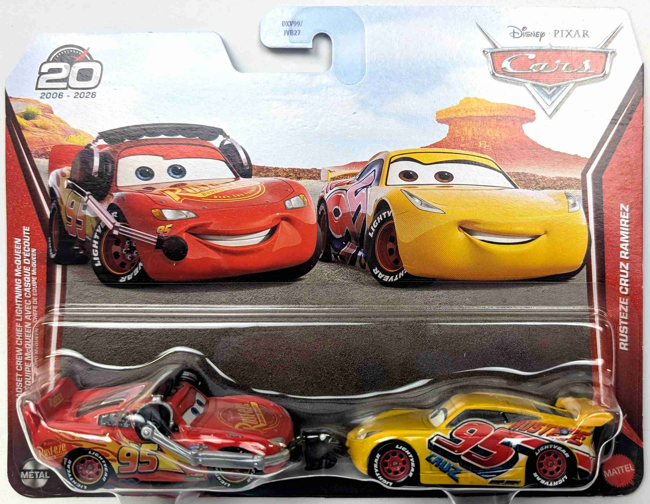 Headset Crew Chief McQueen & Cruz Ramirez — Mattel JJW85-20A die-cast