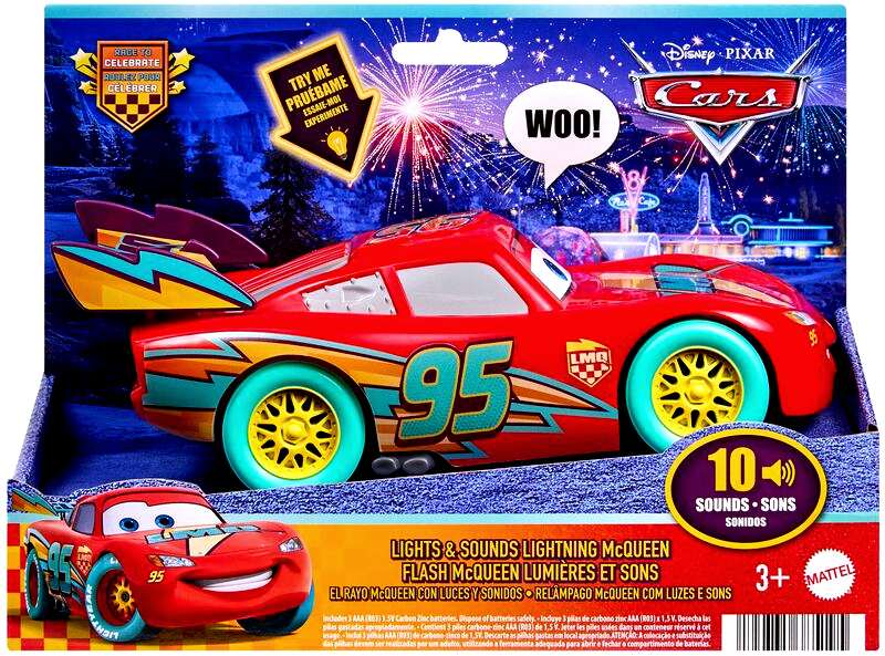 Lights + Sounds Lightning McQueen — Mattel JMT55 die-cast